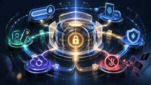 Account security protected by a password manager, 2FA, passkeys, and recovery methods