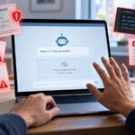 Sensitive files near an AI chatbot upload screen