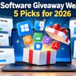 Best software giveaway websites in 2026 featuring Giveaway of the Day, SharewareOnSale, BitsDuJour, WinningPC, and Vovsoft