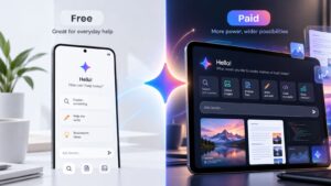 Google Gemini free and paid plans compared for everyday use, files, advanced tools, and higher limits